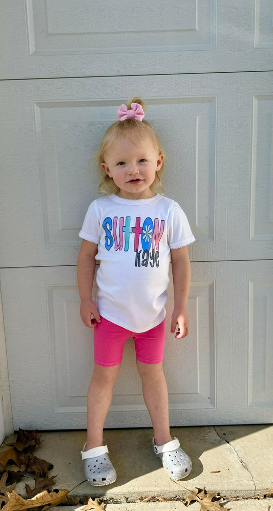 Personalized Daisy alpha tee