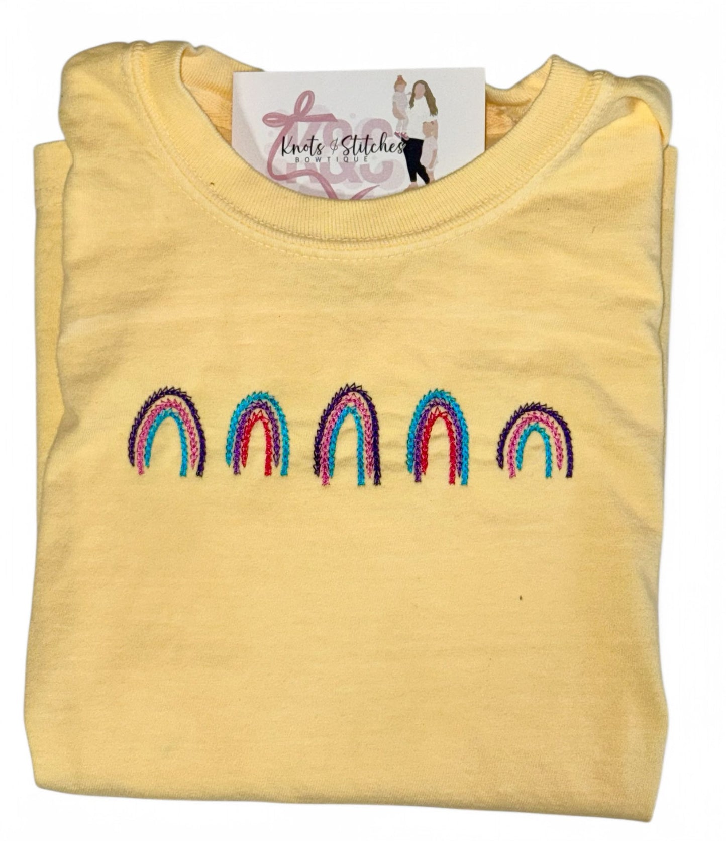 Embroidered Youth Rainbow tee