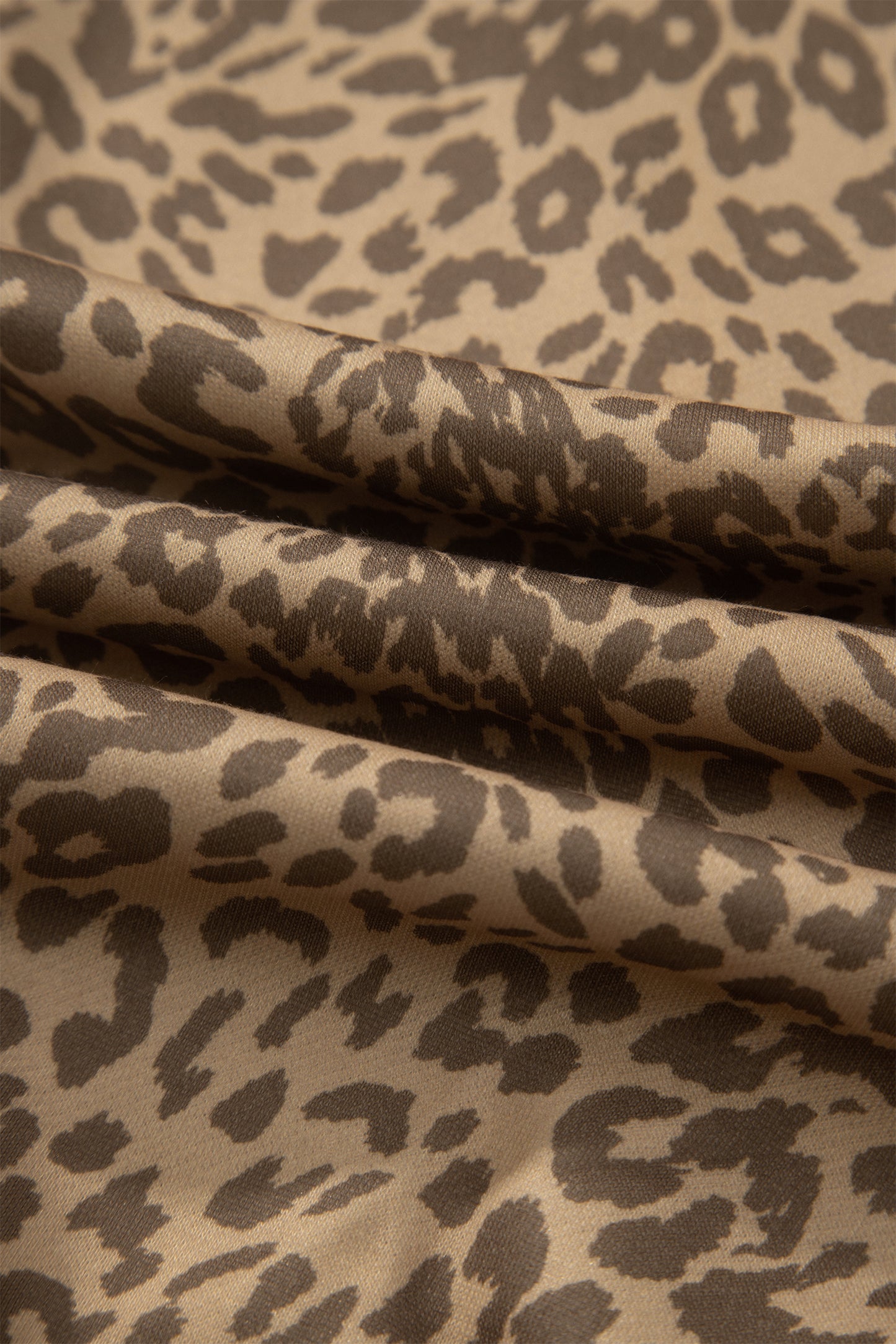 Khaki Leopard Print Star Jogger Pants
