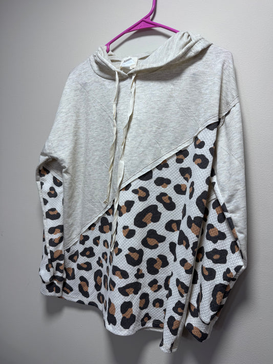 Leopard hoodie pullover