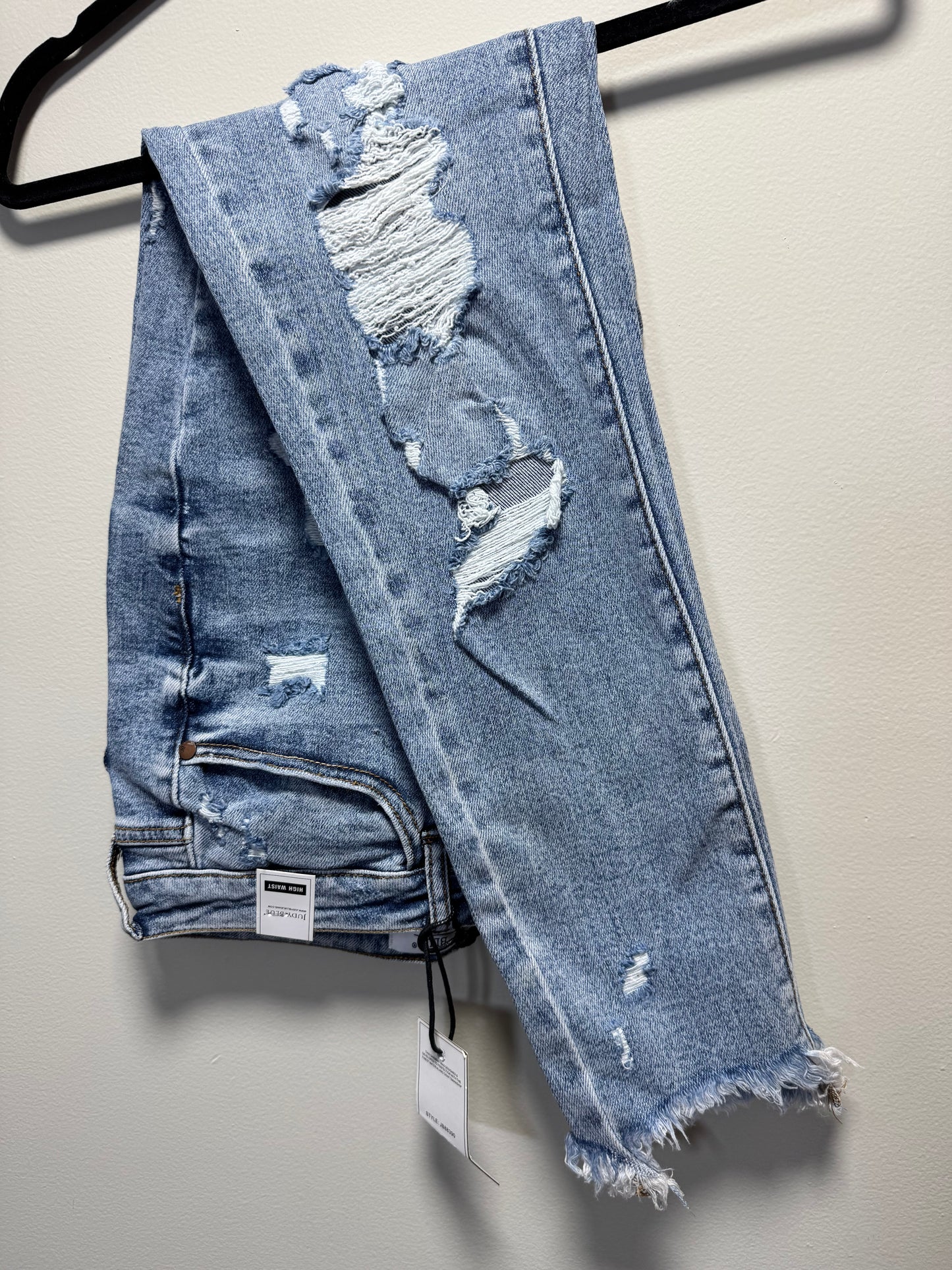 RTS Judy Blue Shark Bite Skinny Jeans