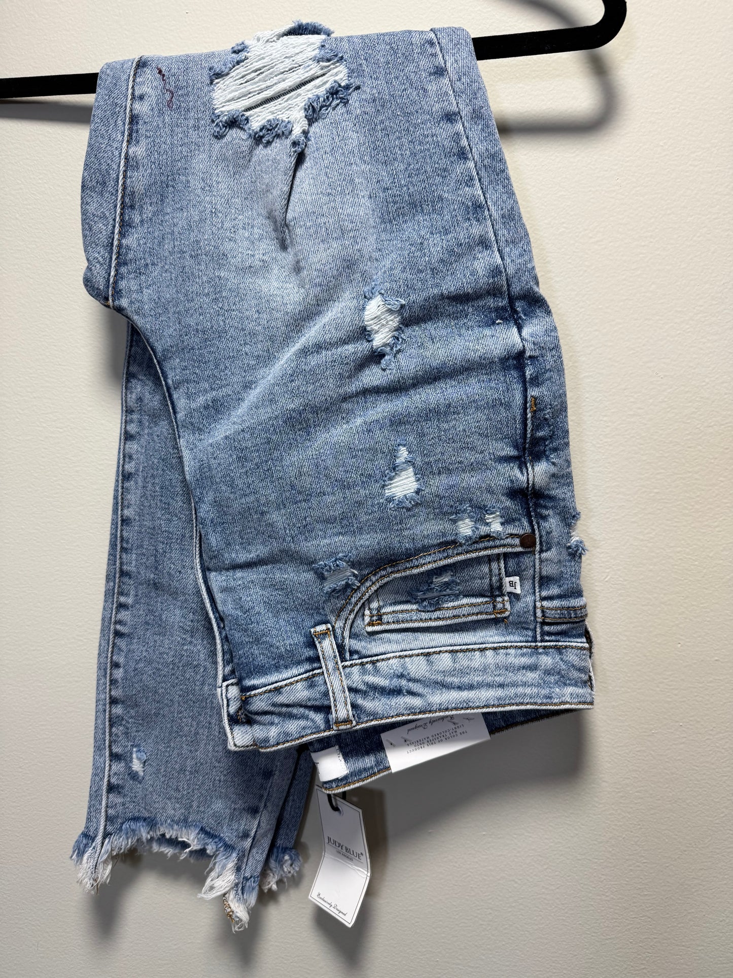 RTS Judy Blue Shark Bite Skinny Jeans